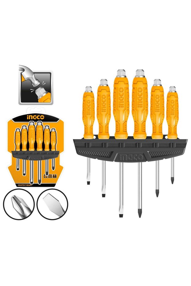6-PIECE INGCO SCREWDRIVER SET WITH HOLDER