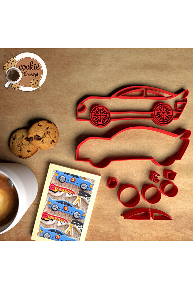 Baby Shower Mold Set Car # 3 – Cookie, Dough and Clay Compatible