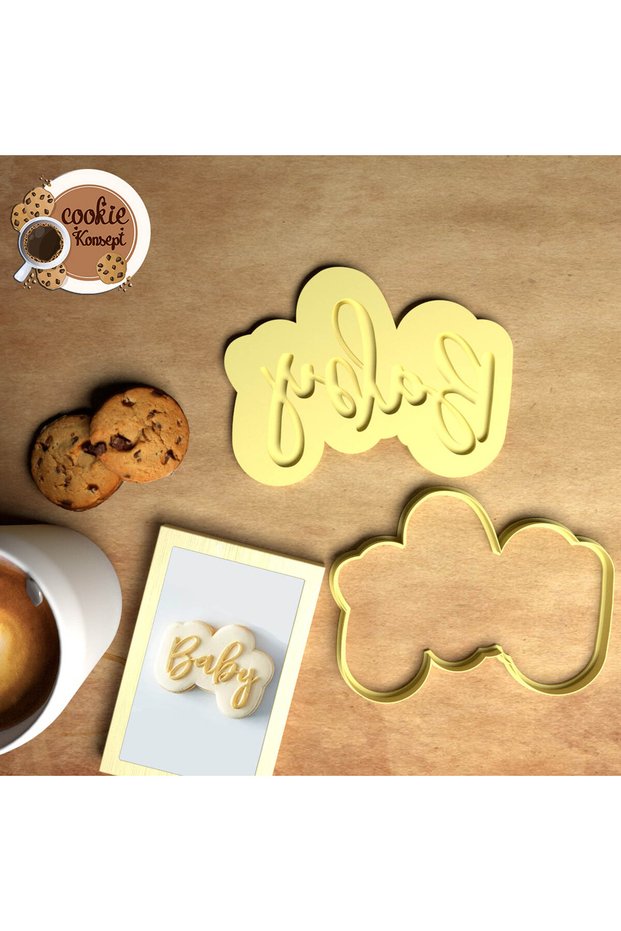 Baby Shower Mold Set Baby Embossed Lettering – Cookie, Dough and Clay Compatible