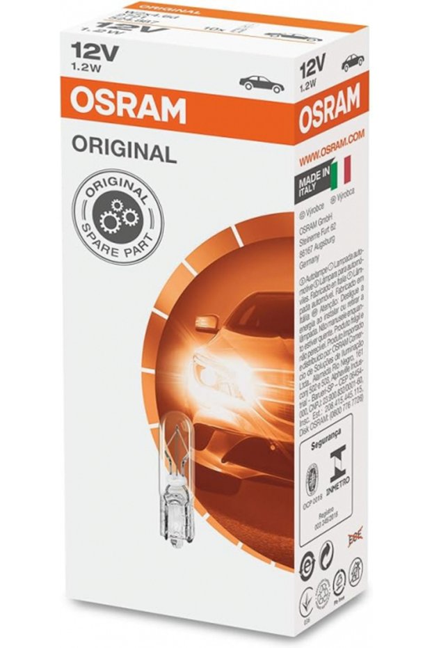 Set 10 becuri bec W1.2W 12V originale