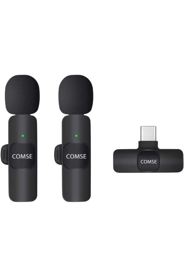 Iphone Ve Type C Uyumlu Ikili Kablosuz Yaka Mikrofonu K9 Lightnıng Youtube Facebook - 2