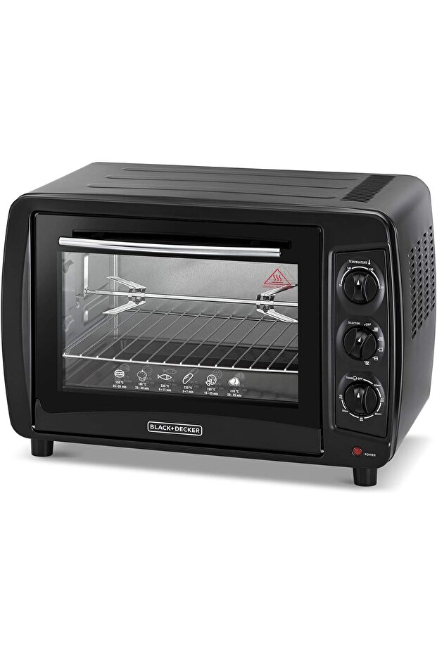 Black & Decker 1500W 35L Toaster Oven With 90-230° Temp Setting, Double Grill And Double Glass Door
