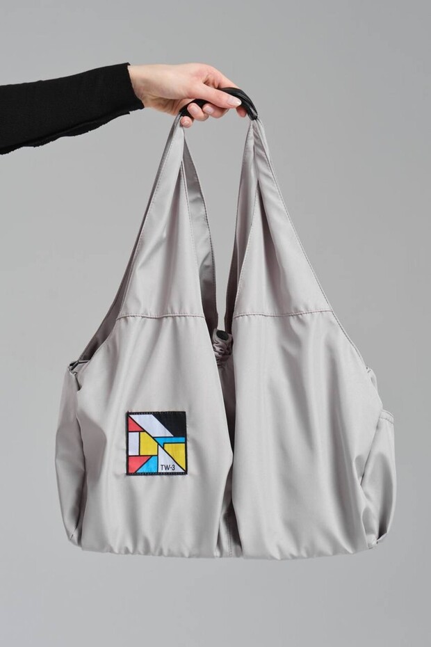 Women's Woven Label Detailed Strap Design Bag