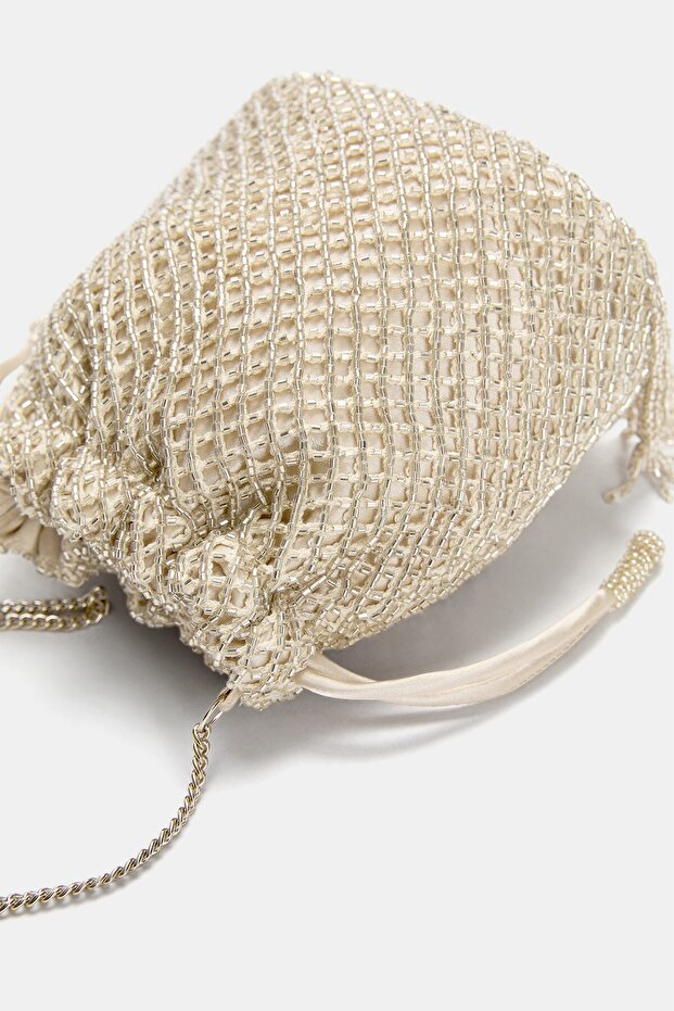Beaded bucket bag - 3
