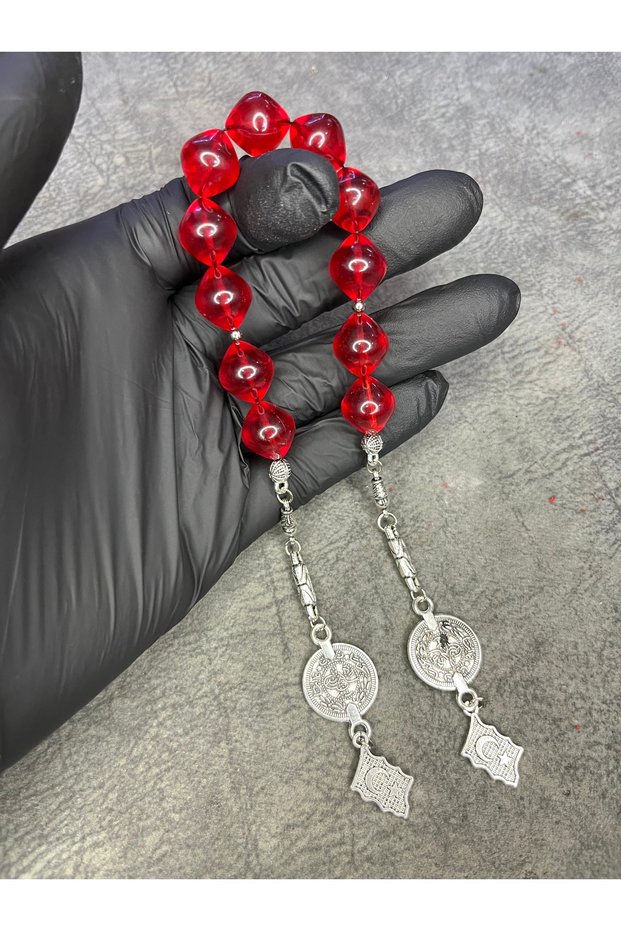 Zaza Shaking High-End Chalcedony Cut Powder Amber Prayer Beads