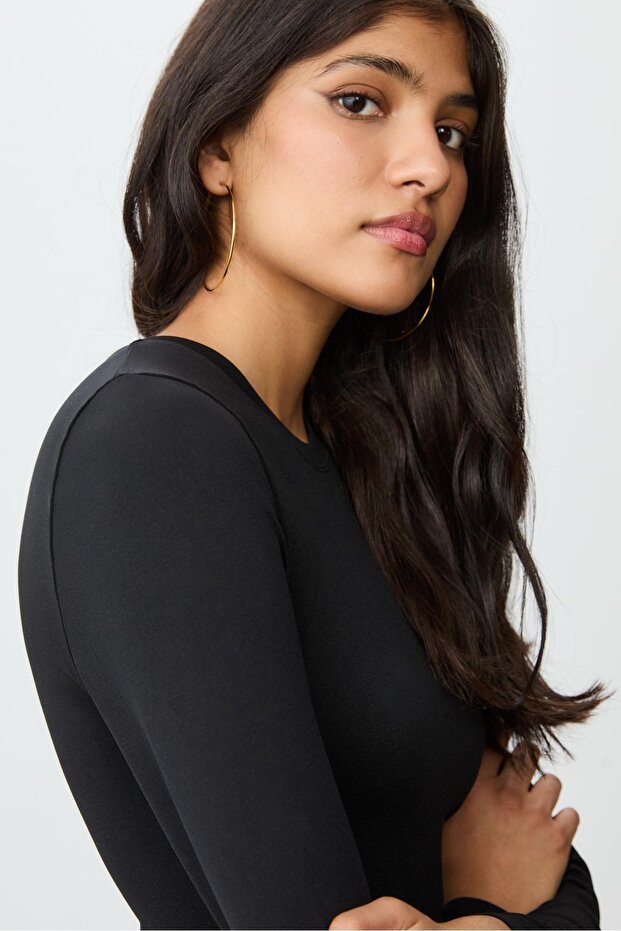 Crop basic tişört - 4