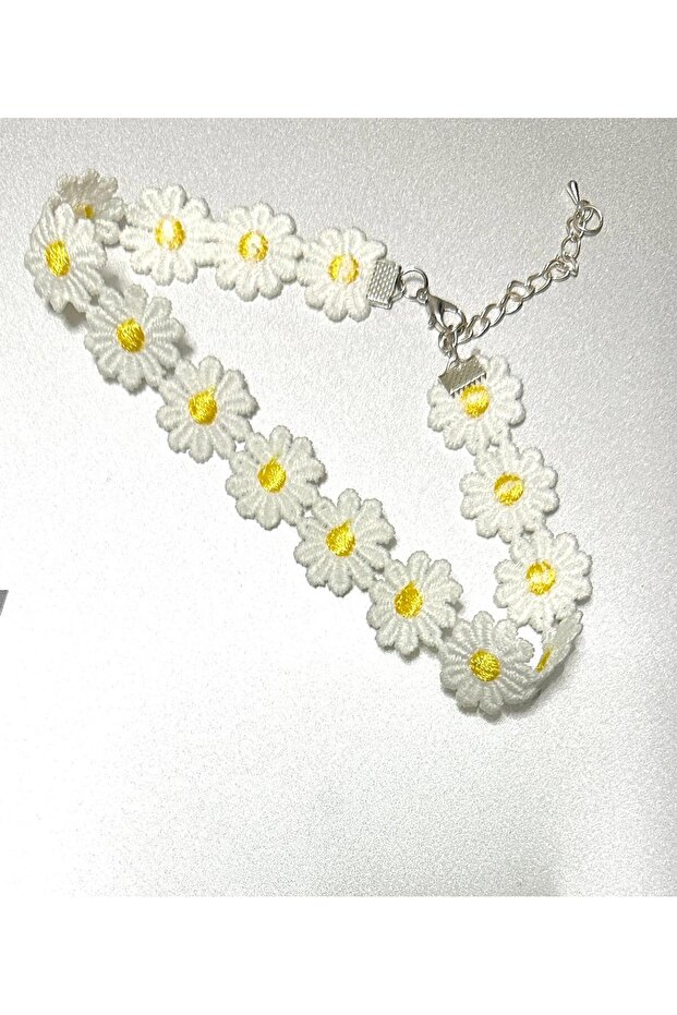 Dantel Papatyalar Choker Kolye - 2