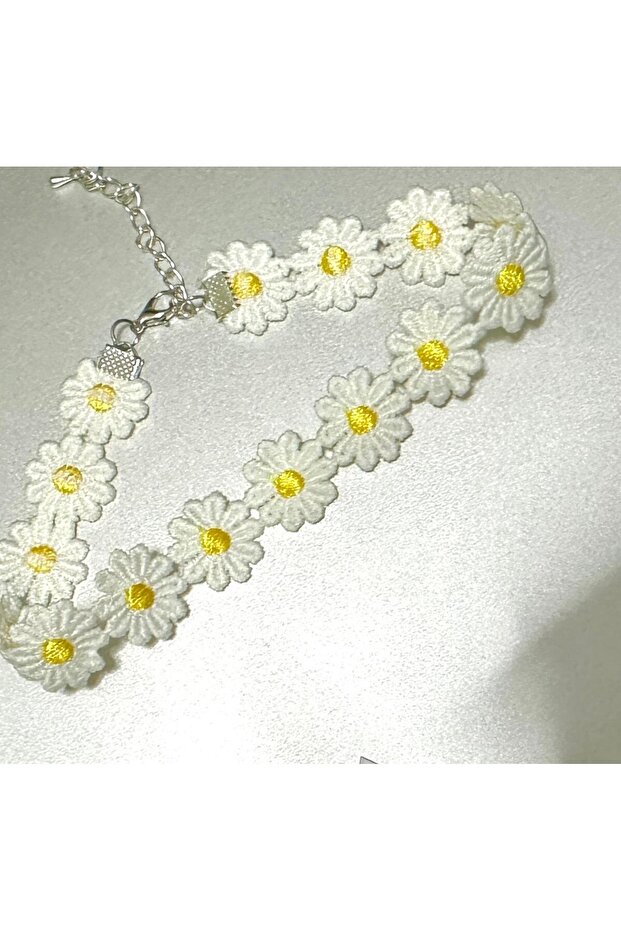 Dantel Papatyalar Choker Kolye - 3