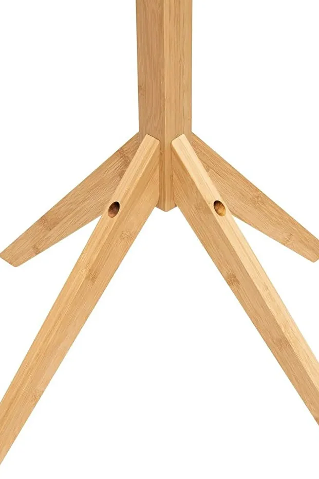 Bambu Portmanto Askılık 8'li Modern Vestiyer Ayaklı Askılık Ahşap Elbise Askısı DB-0026 - 5