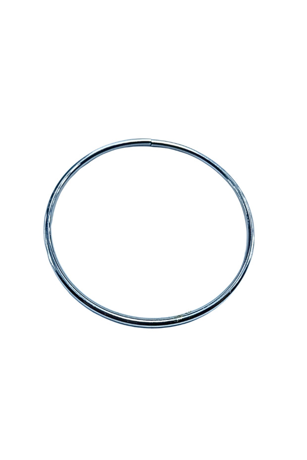 حلقه دائريه معدنيه فضيه 10 سم - 1