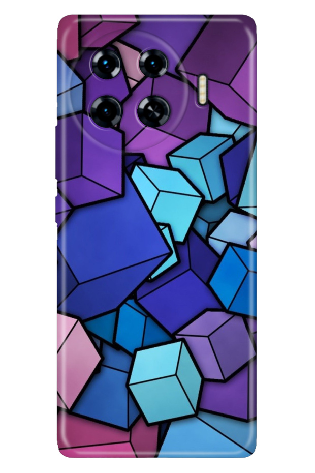Spark 20 Pro Plus 6.78Inc Case Decorative Silicone Printed Cover 4D Cubes