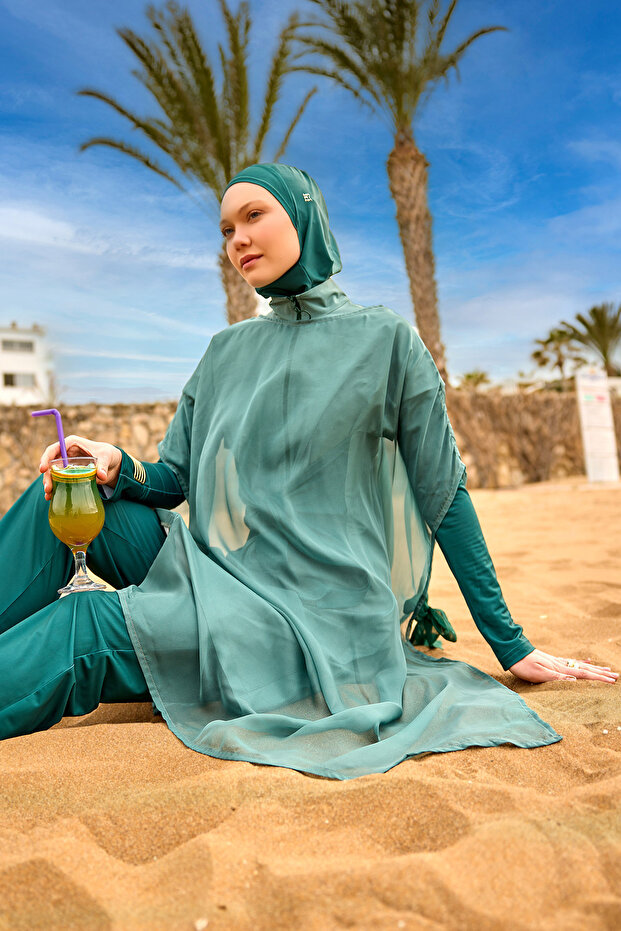 Light Green Kimono Kaftan P2516-1