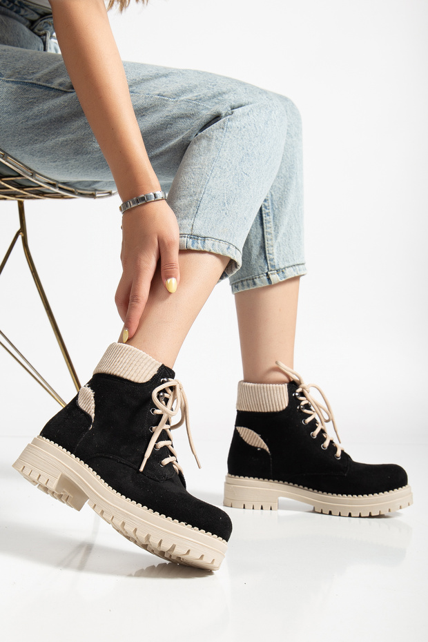 Kadın Kış Bot Kış Gunlerinde sıcak tutar ve kaymaz taban - 1