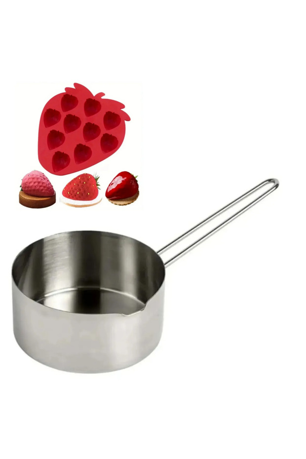 Strawberry Candle Making Set Strawberry Silicone Mold Candle Melting Pot 750ml Soap Candle Scented Stone Epoxy Mold
