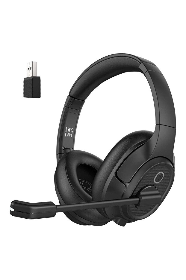 EKSA H6 Wireless Headset with Microphone & USB Dongle [Up to 55 Hours & 10 Metre Range] - 1