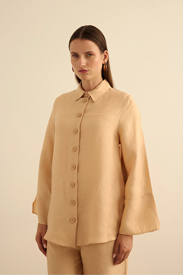 Bej Rahat Form Keten Tunik - 3