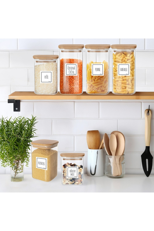 Glass container for bulk products with lid and seal, 850 ml - 2