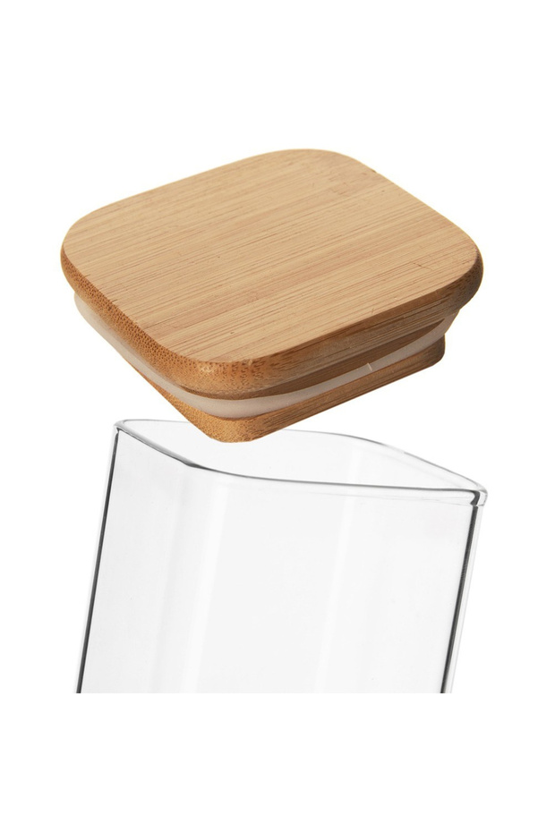 Glass container for bulk products with lid and seal, 600 ml - 4