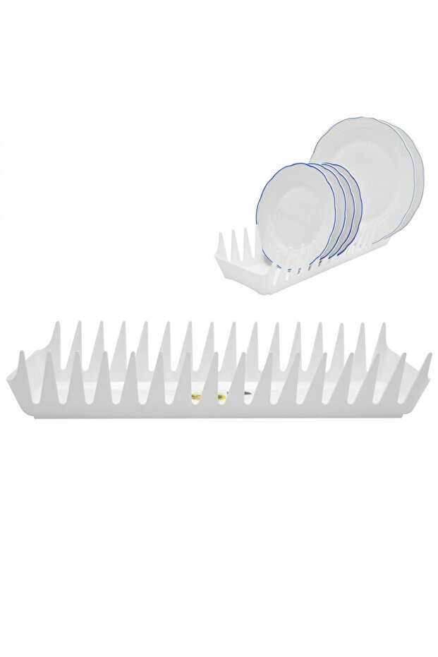 39cm white plastic dish drainer - 1