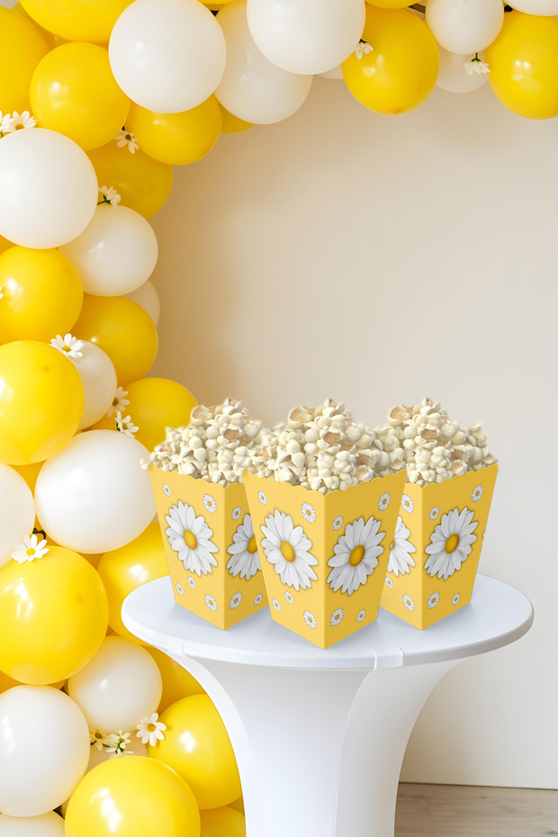 Yeni Papatya 8'li Mısır Kutusu POPCORN BOX - 2