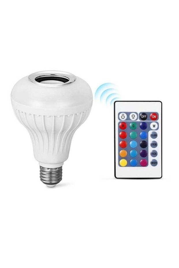 LED Bluetooth Speaker Bulb With Remote Control Multicolour - 1