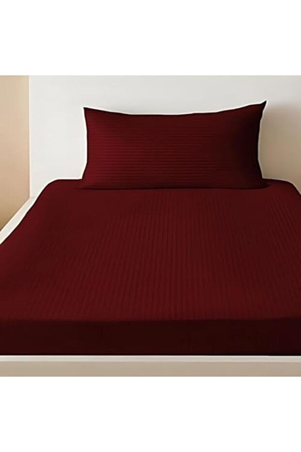 Extra Deep Fitted Elastic Bedsheet Set With Pillow Covers - 6