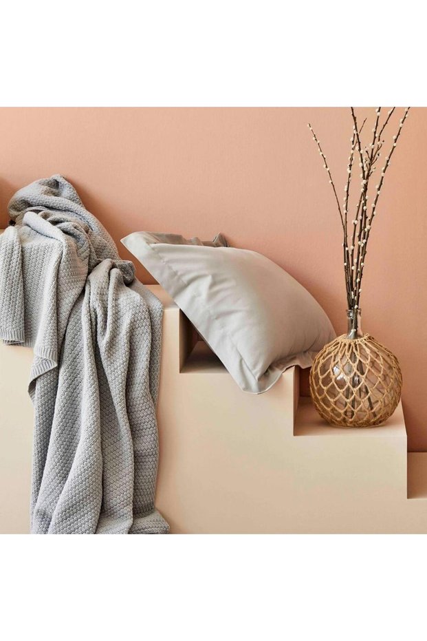 Karaca Home Back to Basic Gray Single Knitted Blanket