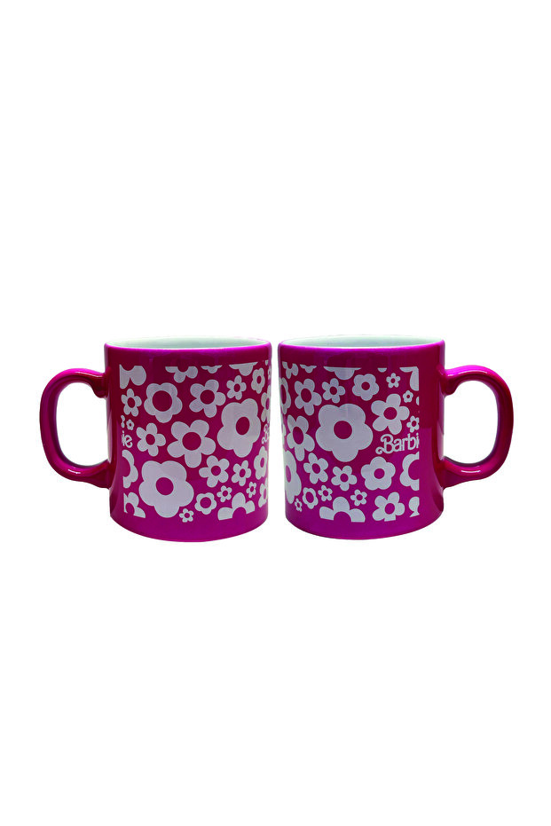 Daisy Patterned Ceramic Mug - 330 ml | Sparkling Pink - 2