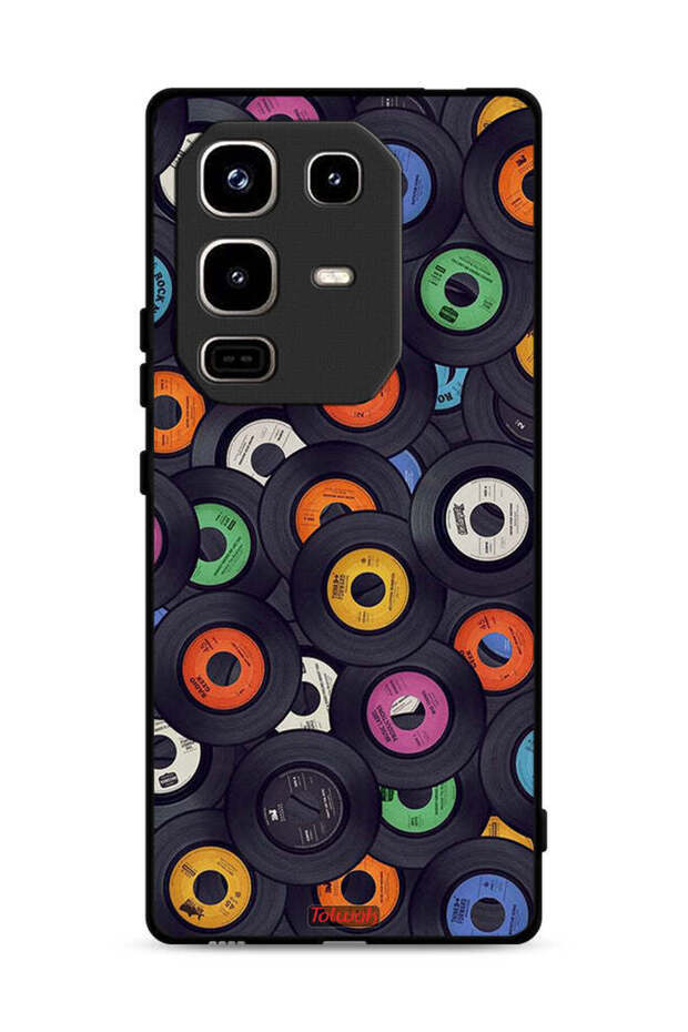 غطاء حماية لهاتف Infinix Note 50 Pro 4G بنقشة أقراص مضغوطة