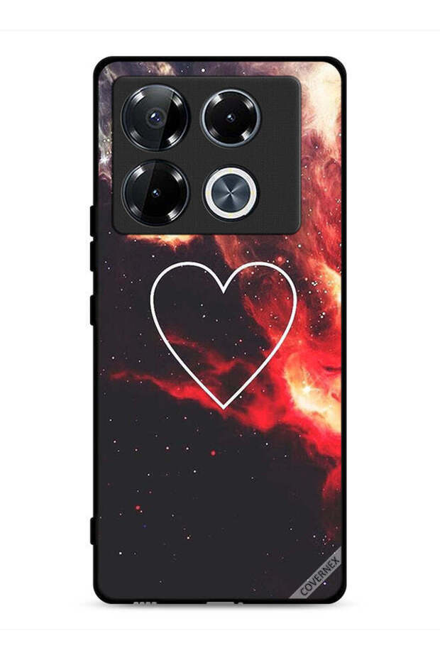 غطاء حماية لجهاز Infinix Note 40 Pro Plus 5G بتصميم قلب في الفضاء