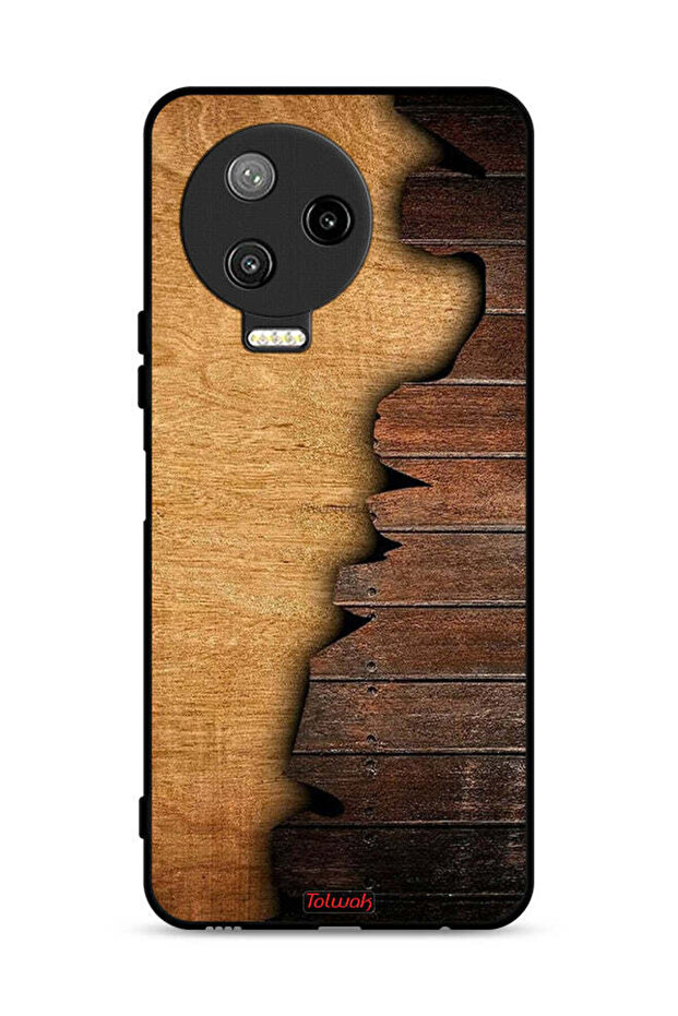 غطاء حماية لهاتف Infinix Note 12 Pro 4G بنمط خشبي عتيق