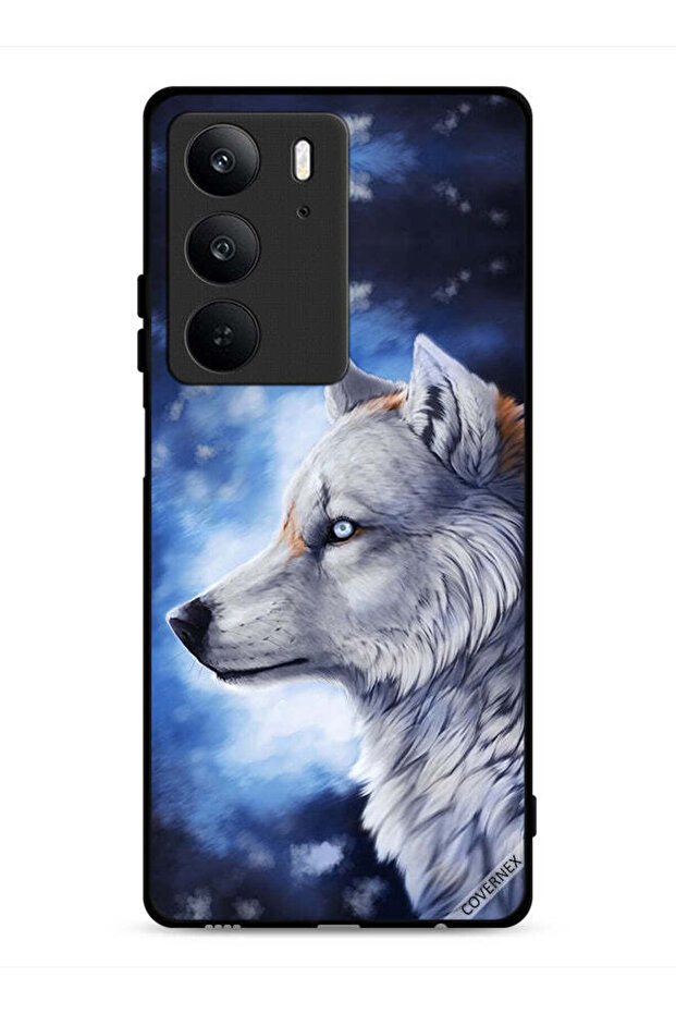 غطاء حماية لهاتف Realme C75 4G بطبعة رسم الذئب