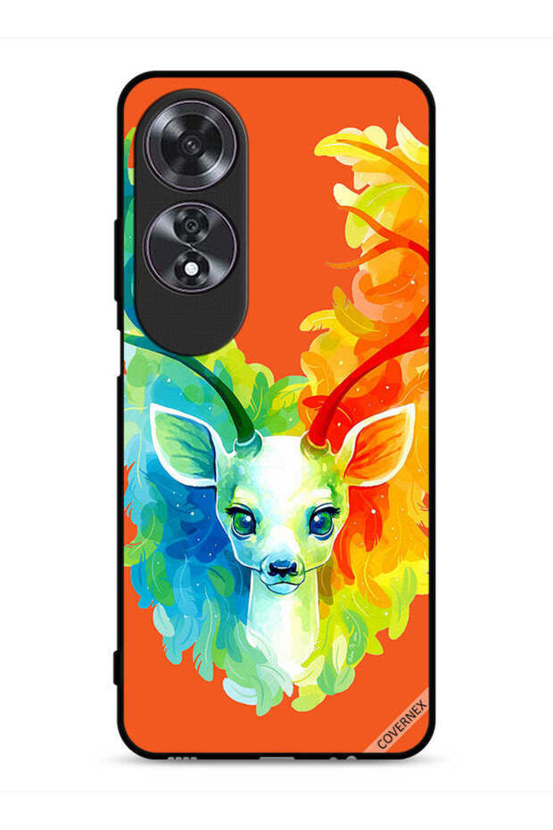 غطاء حماية لهاتف Oppo A60 بتصميم غزال ملون