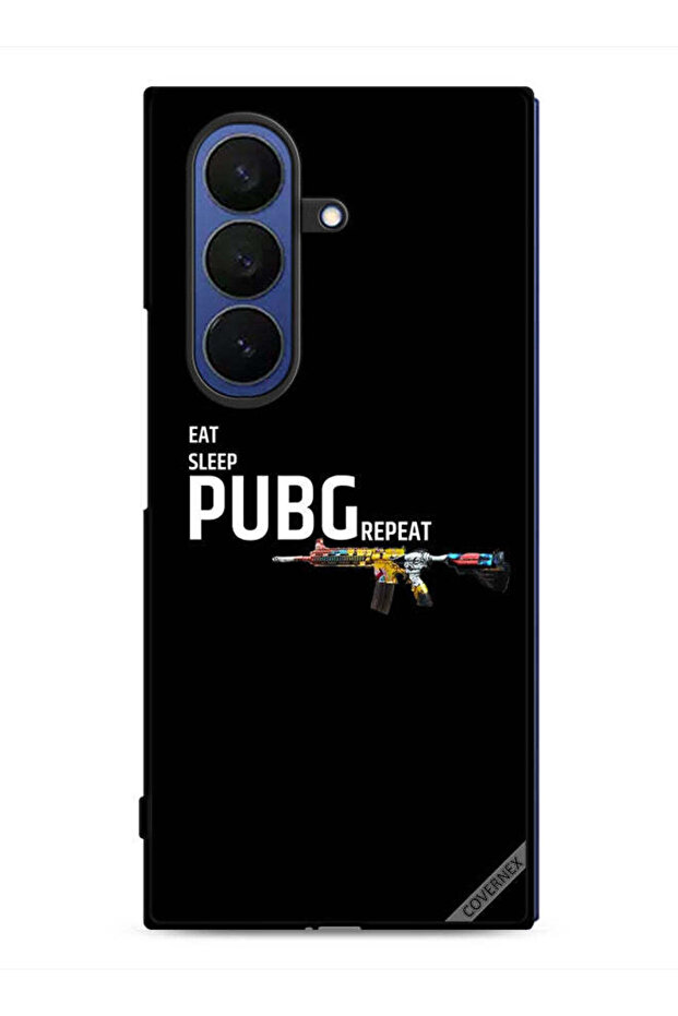 غطاء حماية لهاتف Samsung Galaxy Z Fold7، تناول الطعام، النوم، تكرار لعبة Pubg