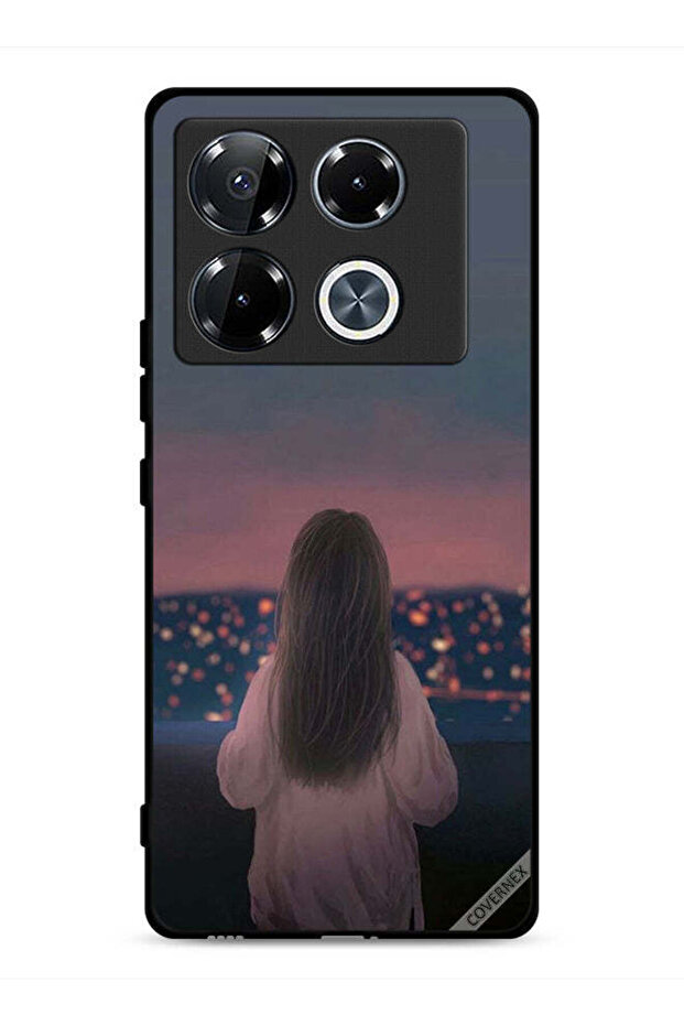 غطاء حماية لهاتف Infinix Note 40 Pro Plus 5G بتصميم فتاة واقفة