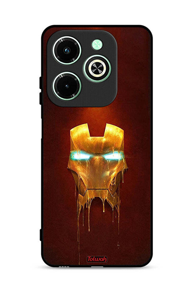 غطاء حماية لهاتف Infinix Hot 40i 4G بطبعة Iron Man Marvel Comics