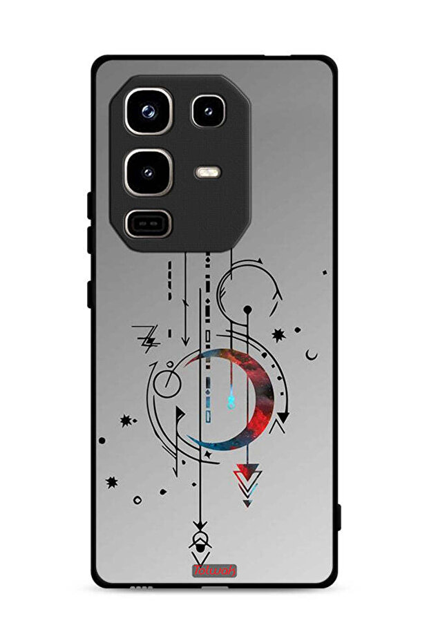 غطاء حماية لهاتف Infinix Note 50 Pro 4G بنقشة فنية للقمر والسهام