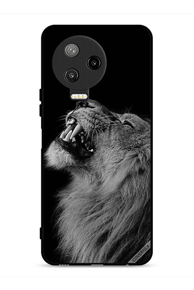 غطاء حماية لهاتف Infinix Note 12 Pro 4G بطبعة الأسد المبهج