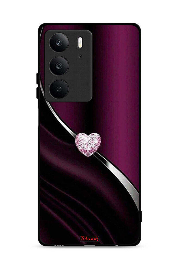 غطاء حماية لهاتف Realme C75 4G بتصميم قلب ماسي
