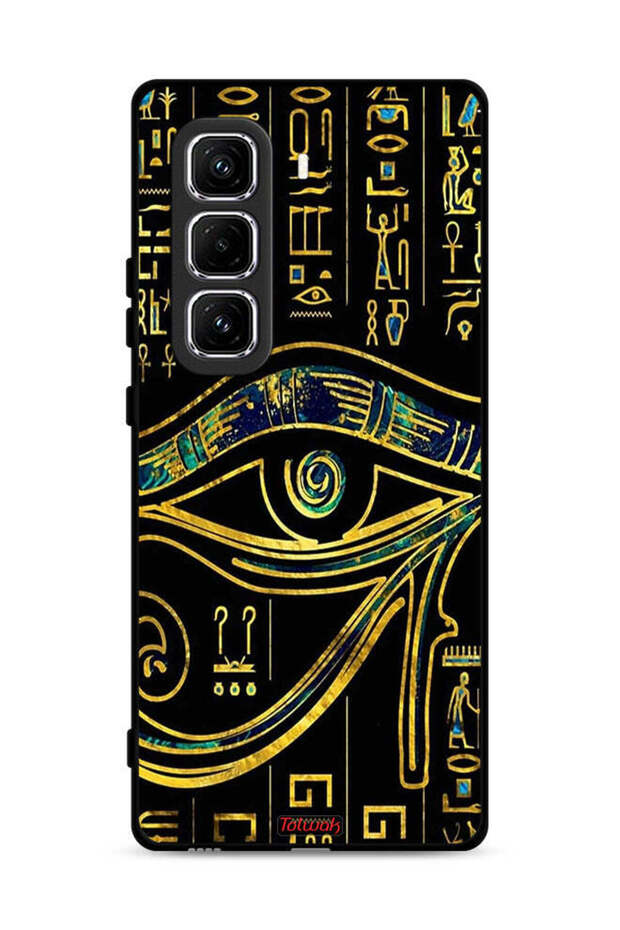 غطاء حماية لهاتف Infinix Hot 50 Pro 4G بتصميم عين فنية