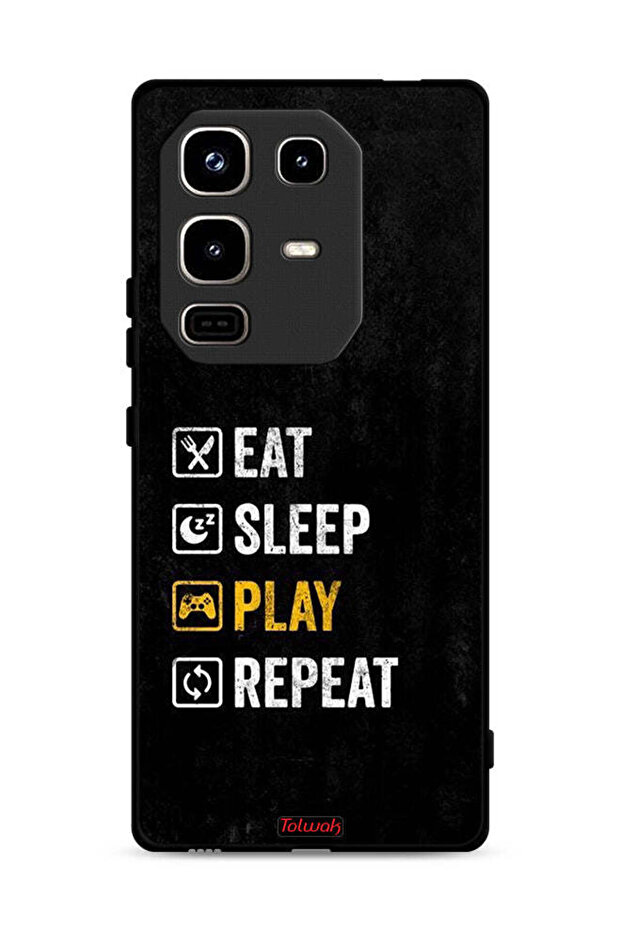 غطاء حماية لهاتف Infinix Note 50 Pro 4G، تناول الطعام، النوم، اللعب، التكرار