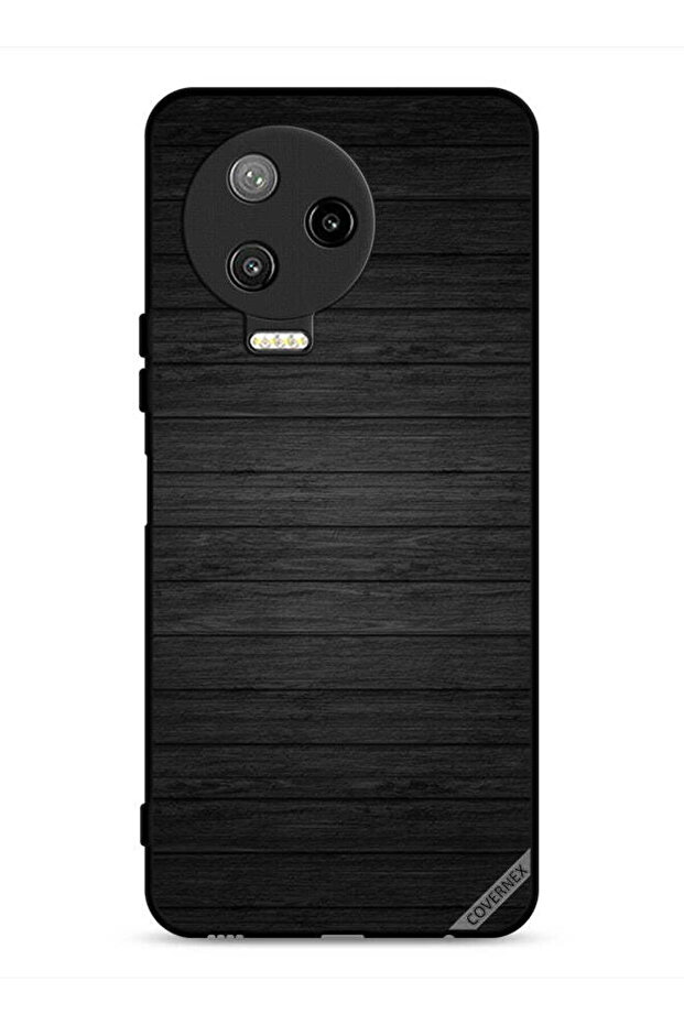 غطاء حماية لهاتف Infinix Note 12 Pro 4G بنمط خشبي داكن