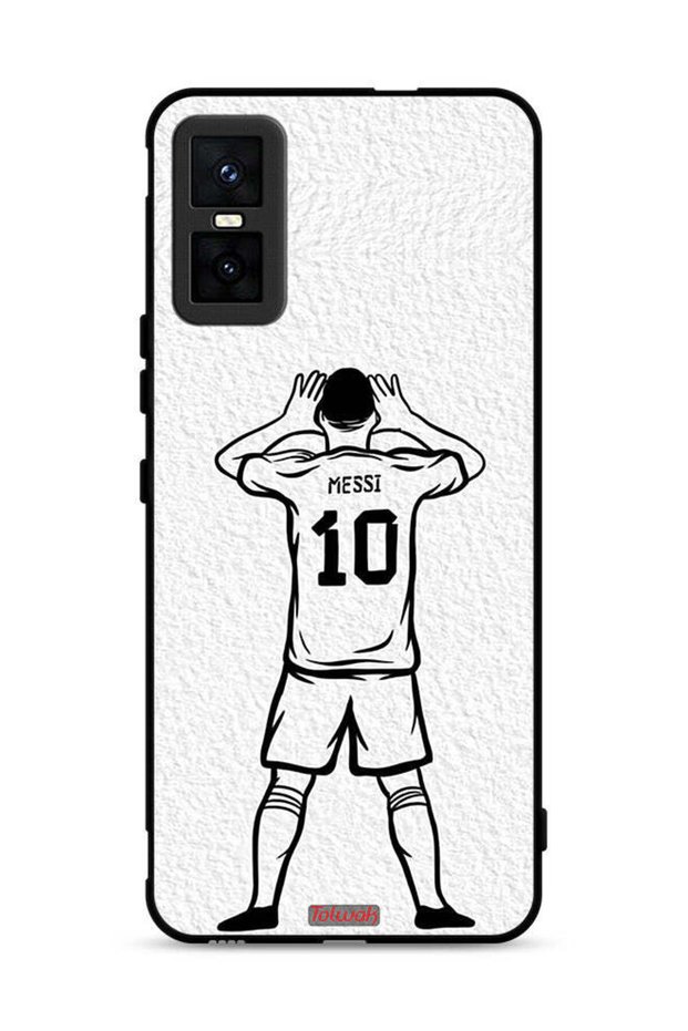 غطاء حماية لهاتف Infinix GT 30 Pro برسومات ميسي سكيتش