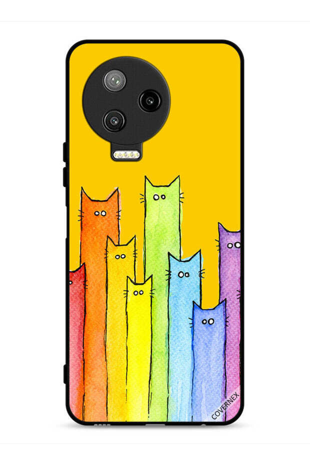 غطاء حماية لهاتف Infinix Note 12 Pro 4G برسومات قطة