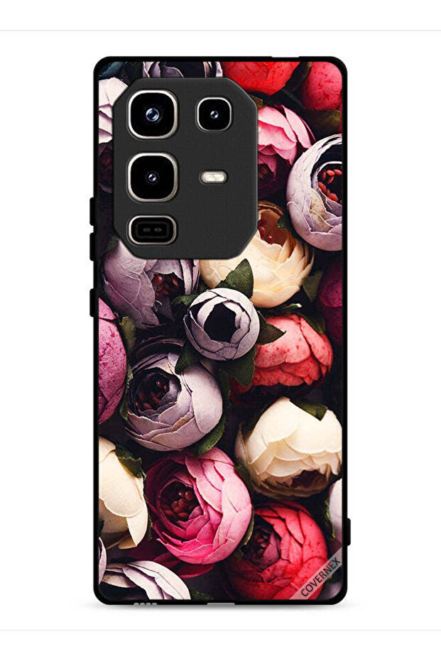 غطاء حماية لهاتف Infinix Note 50 Pro 4G بلون وردي داكن مخروطي