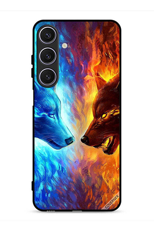 غطاء حماية لهاتف Samsung Galaxy A26 بتصميم ذئب الماء والنار