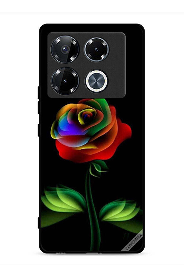 غطاء حماية لهاتف Infinix Note 40 Pro Plus 5G بلون قوس قزح وردي