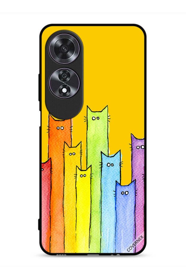 غطاء حماية لهاتف Oppo A60 - تصميم دمية قطة