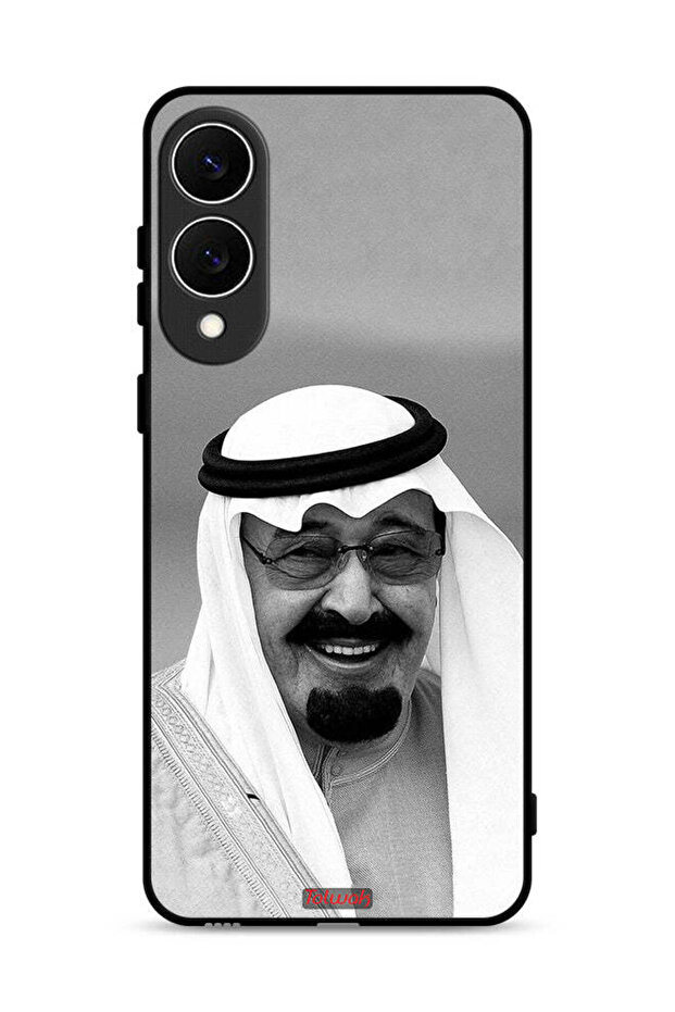 غطاء حماية لهاتف سامسونج جالاكسي إس 25 إيدج، صورة الملك عبد الله مبتسمًا