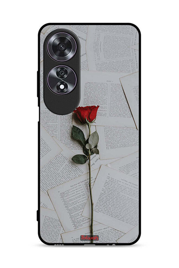 غطاء حماية لهاتف Oppo A60 وردي على ورق